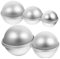 TEHAUX 5 Paare Badekugel Form cupcake backform kuchenformen set kastenform für kuchen Backform für Kuchen Cupcake-Dose Pralinen Kekse exquisite Form Handwerker Aluminiumlegierung Silver
