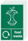 Pack of 5 Food Waste Sticker Self Adhesive (100 x 150 mm) Recycling Bin Stickers Waterproof Food Labels Stickers