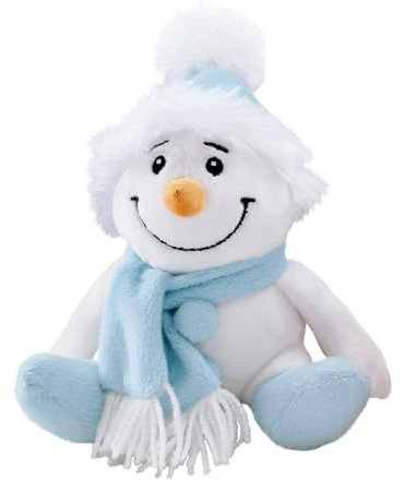 TRÖTSCH - Plüsch Schneemann türkis 16 cm : EIN Schneemann zum Kuscheln und Knuddeln!