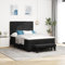 vidaXL Boxspringbett mit Matratze & Bank Schwarz 140X200 cm Stoff - Stylisches Design, Bequeme Unterstützung, Einfach Zusammenbauen, Ideal für Schlafzimmermöbel.