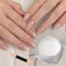 Chrome Nail Powder, White Pearl Powder - Glossy Iridescent Metallic Mirror Nails Chrome Powders for Nail Art DIY Manicure Accessories