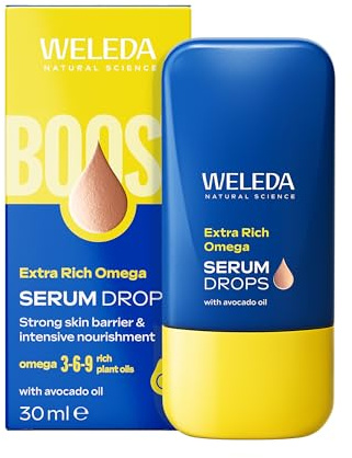 Weleda Extra Rich Omega Serum Drops with Avocado Oil, 30ml | Omega 3-6-9 fatty acids, Replenishes strengthens skin barrier, Mix with moisturiser or use alone