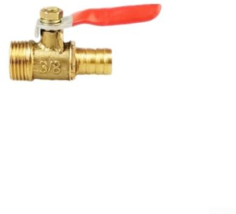 Kleiner Messing-Kugelhahn mit rotem Griff, geeignet für Wasser- und Erdgasleitungen, druckfeste und explosionsgeschützte Konstruktion für sichere Nutzung (3 Punkte 8 mm)