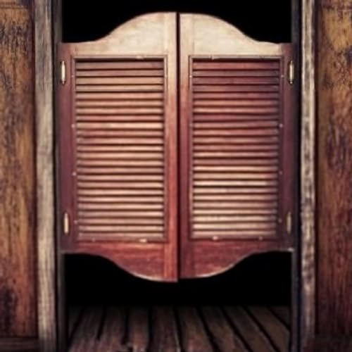 HynJGih Porta a battente con persiana marrone, cucina, interni, porta a battente del bar, porta a mezza vita, colore disponibile su misura(91x100cm)