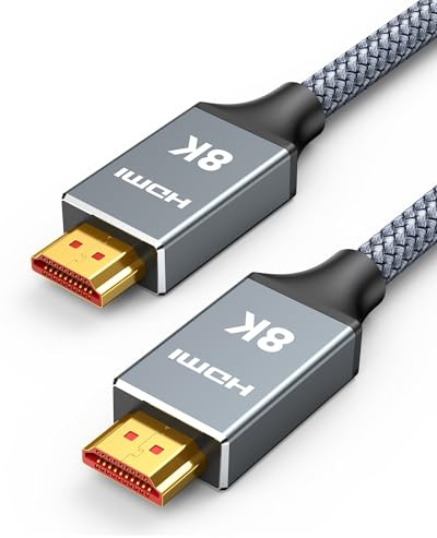 Capshi Cavo HDMI 2.1, 1,5 m, 8K, 4K a 120 Hz, cavo ad alta velocità da 48 Gbps per PS5/4, TV, console di gioco, monitor, 8K a 60Hz, 2K a 240Hz, 144Hz, supporto HDR, eARC, DTS: X, HDCP 2.2 e 2.3