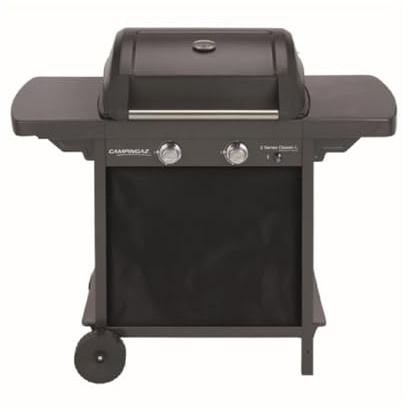 G GRIMALDI Barbecue A Gas Campingaz 2 Series Classic L 2252828 — BBQ 2 Bruciatori Acciaio Con Griglia + Piastra Ghisa — Accensione Piezo Carrello Con Ripiani Pieghevoli
