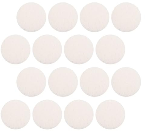 NIYANGLE Runde Abschminkpads für Gesichtsreinigung zu Hause und Salon 40 Stück aus Zellstoffschaum Weiß Natürlicher Make Up Effekt Kompakte Größe