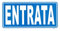 CARTELLO TARGA ENTRATA SEGNALETICA BIANCO BLU IN PVC INTERNI ESTERNI 30 X 15CM