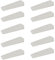 10 x sossai® Türkeil | TSK95 | Türstopper aus Hartgummi | Farbe: Transparent