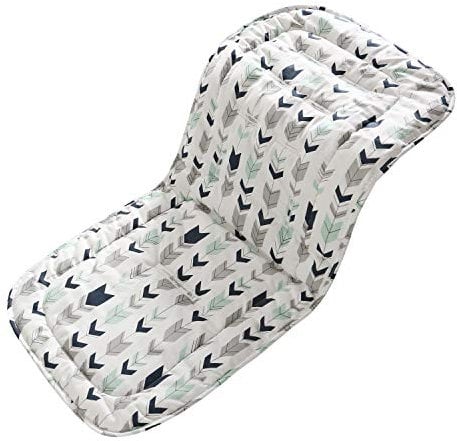 Miracle Baby Cojín Carro Bebe,Colchoneta Silla Paseo Universal Transpirable,Cojín Silla de Paseo para el Cochecito y Asiento de Carro, 100% Algodón (Flecha)