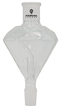 Premium Shisha Molassefänger Diamond gegen Verschmutzung - Hookah Molassenfänger für Wasserpfeifen mit 18/8 Schliff und Extra gehärtetes Borosilikatglas