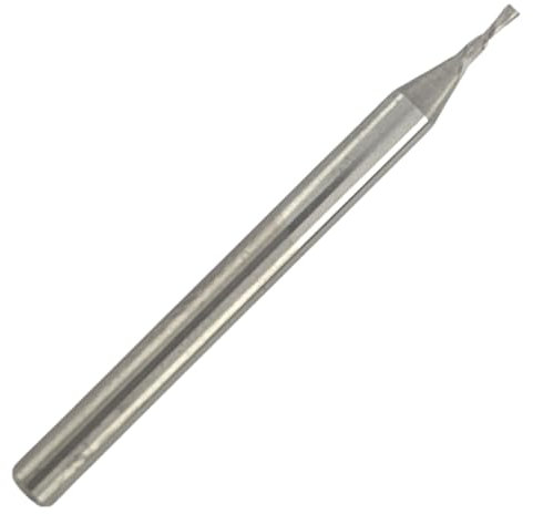 Rennie Tools - 1mm Cutting Diameter x 3mm Flute x 1/8 (3.175mm) Shank Solid Carbide Down Cut 2 Flute Spiral Router Bit / Cutter For Soft & Hard Woods, MDF, Laminated Plywood, Particle Board Etc.