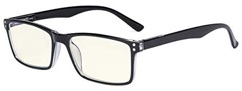 Eyekepper Stilvolle Leserbrille Qualität Federscharniere Lesebrille Transparenter Rahmen - Schwarz