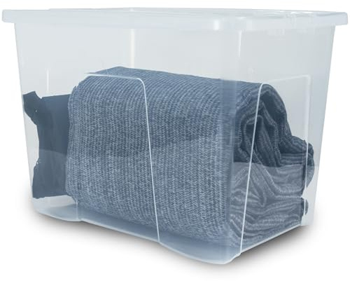 Aufbewahrungsbox Click-Deckel 1 Stück 80L 60x40x42cm transparent klar Kiste