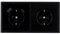 Jung SCHUKO USB-Steckdose Typ AC (3A) Komplett-Set Serie LS: 1x USB-Steckdose LS152015CASW und 1x Steckdose LS1520KISW und 2-fach Rahmen LS982SW Schwarz