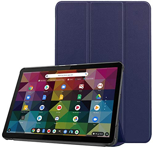 TingYR Funda para Lenovo Duet Chromebook 10.1 Funda Tableta, Piel, Soporte Plegable, Protección Todo Incluido, Carcasa para Lenovo Duet Chromebook 10.1.(Azul)