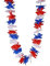 Les Cotillons d'Alsace Collier Hawaien Fleurs I 30 cm Bleu Blanc Rouge I Supporter France Tricolore I Adulte Ou Enfant I Decoration Guirlande Drapeau