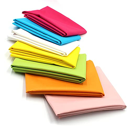 VmG-Store Baumwollstoff Set 148cm Breite 100% Baumwolle 3,5m Stoffpaket Patchwork Nähen DIY Meterware Farbset Stoffe für Kleidung Deko Basteln (7, Bunt 3)