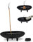 New Age Imports, Inc. Cast Iron Incense burner 4''L 2''H, ideal for smudging, incense burning, ritual purpose, decoration etc. (4''L), Black