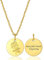 Bestyle Geburtsmonat Blume Halskette Damen Münze Anhänger Versprechen Halskette Juni Rose Geburtsblumen Schmuck aus 316L Edelstahl mit 45+5cm Rolokette Gold