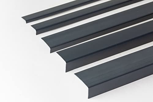 ANTHRACITE Ral 7016 Plastic PVC Corner 90° 1 Meter Angle Wall Guard Edge Protector TMW Profiles (40x20 mm)