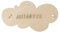 nagu® Placa con Forma De Nube Personalizada Con Nombre. Incluye Letras De Madera y Adhesivo Doble Cara Para Colgar. 30 x 22 cm. Regalo Recien Nacido o Regalo Bebe Personalizado.