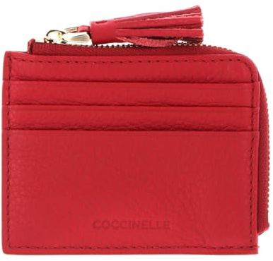 Coccinelle Leder Kartenetui Tassel Credit Card Holder Ruby rot