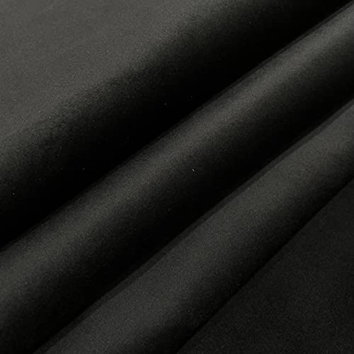 Regents Lux Soft Touch Plain Velvet Fire Retardant Plush Low Velour Cushion Sofa Upholstery Fabric Sold by the Metre - Black - 2 Metres