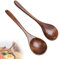 2 Piezas Cucharas de Madera,20cm Mango Largo Cuchara Madera Ramen,Cucharas Soperas Cucharillas Utensilios Cocina de Madera，Cucharon Grandes Para Especias, Café, Té, Miel, Confitería