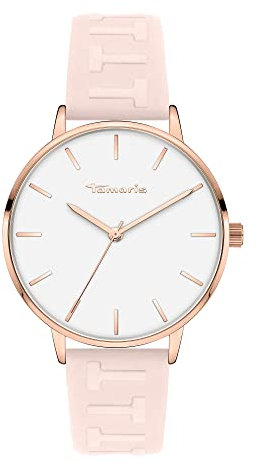 Tamaris Damen Analog Quarz Uhr mit Leder Armband TT-0106-LQ