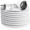 EXTRASTAR Cable Alargador de Corriente 10M, con Enchufe Protección, Potencia Máxima 3680W, 3G*1,5 mm², 230V, 16A, para Oficina, Hogar, Blanco