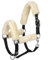 Start Pferdehalfter, Halfter für Pferde, Halfter Cob mit Kunstfell, Halfter Pferd, Halfter mit Fell Schwarz, Pferde Halfter Warmblut, Vollblut, Pony Halfter (Schwarz, Cob (Vollblut))