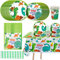 61 pièces Dinosaure Anniversaire Vaisselle Ensemble,10 Invités Dino Vaisselle de Fête Comprendre Assiettes en Papiers, Tasses, Paille, Serviette, Nappe, pour Baby Shower Enfants fête d'anniversaire