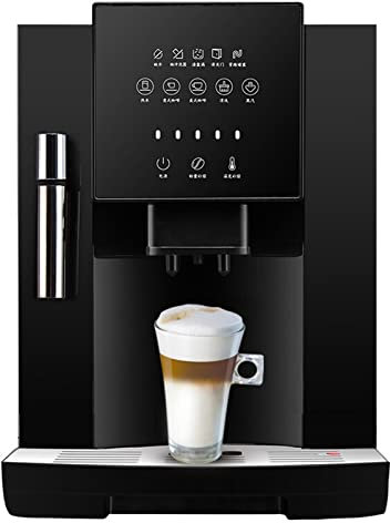 DieffematicKF Cafetera Máquinas de café eléctricas con Molinillo, Pantalla táctil, Espuma de Leche de Lujo semiautomática (Color : Schwarz, Size : US)