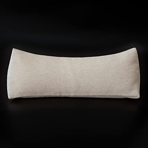 Buckwheat Neck Support Pillow Cervical Neck Cylinder Bolster Pillow,Buckwheat Hulls Adjustable Roll Pillow,Neck Pain Relief for Back and Side Sleepers Round Pillows for Lunch Break beige, 6*15 inch