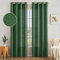 MIULEE 2er Set Voile Vorhang Sheer Leinenvorhang mit Ösen Transparente Unregelmäßige Textur Lichtdurchlässig Gardine für Schlafzimmer 245 x 140cm (H x B) Dunkel Grün