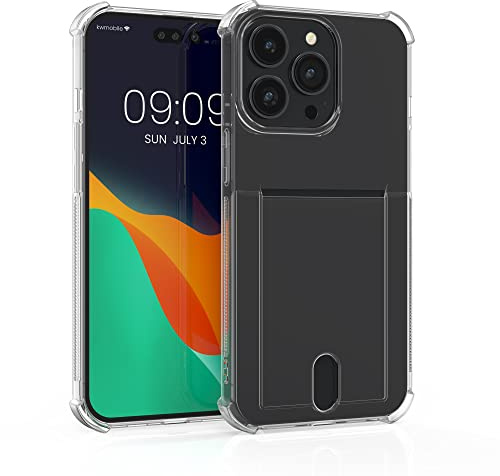 kwmobile Hülle kompatibel mit Apple iPhone 14 Pro Max - Backcover mit Fotofach - Silikon Schutzhülle in Transparent