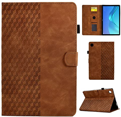 CASAFUNY Hülle für Huawei MediaPad M5 /M5 Pro 10.8 Zoll 2018, PU Leder Tablette Schützhülle Multi-Winkel Ständer Cover Case für Huawei Mediapad M5 10/ M5 10 Pro Tablette, Braun