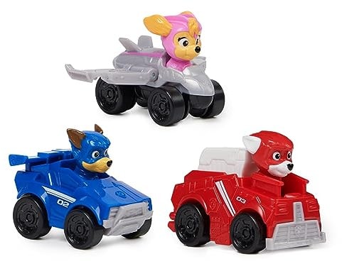 Paw Patrol The Movie 2 Set mit 3 Mini-Fahrzeugen Welpenfiguren Autos