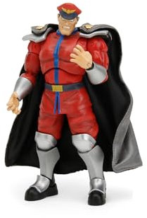 Jada Toys Street Fighter Figur M. Bison (15 cm) - bewegliche Sammel- und Actionfigur aus Street Fighter 2: The Final Challengers, mit alternativem Kopf, Händen und Zubehör, ab 13 Jahre