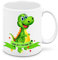 Mr. Gadgets Tasse en céramique Dinosaures personnalisable avec nom (Mod. 1)