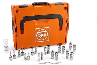 Fein Anwenderset mit HSS Kernbohrern KBC 36 MAGFORCE TRUCKFRAME-SET (Zubehör für Kernbohrgeräte, mit L-Boxx, HSS-Bohrer, inkl. Spiralbohrer, Zentrierstifte) 33901680430