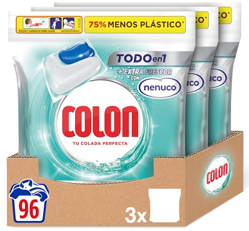 Colon Nenuco Detergente para Lavadora, Aroma Nenuco, Formato Cápsulas - 96 unidades (3x32)