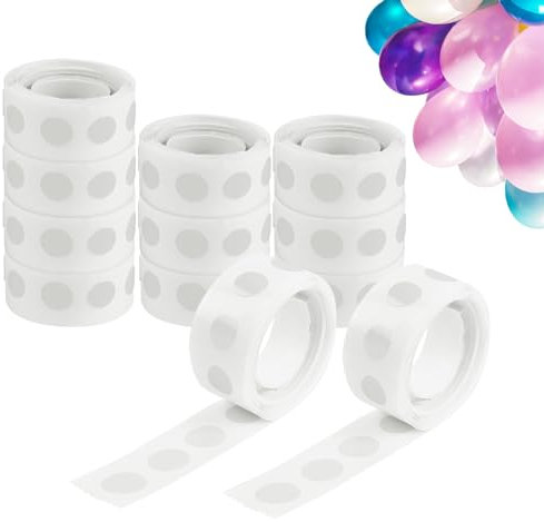 Ainiv 1200 Stück Ballonkleber Doppelseitig Klebepunkte Transparent Entfernbares Selbstklebend Ballon Klebepunkte Luftballons Klebeband Kleber, Ballon Glue Dots für Geburtstag Party Hochzeit Dekoration