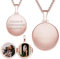 Medaillon rund zum Öffnen für Bilder Rosegold vergoldet | Kette Damen Medallion mit Bild | Amulett Anhänger mit Foto personalisiert | Halskette mit Gravur | Schmuck Geschenk zur Erinnerung