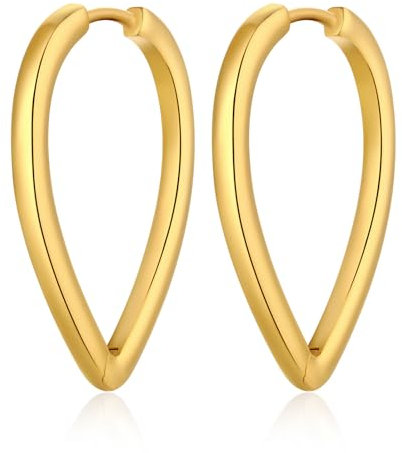 Creolen Gold Groß Damen Ohrringe Creolen Gold Herz Creole Silber Vergoldet