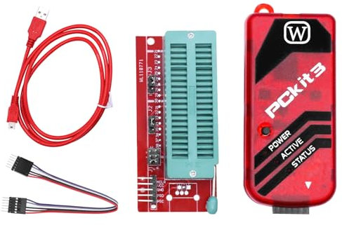 APKLVSR PICKIT 3 Kit3 Programador, PIC Simulador y Emulador para Programas, con Cable USB y Cable Dupond