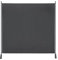 UISEBRT Paravent Raumteiler Klappbar Trennwand Freistehend Sichtschutz Stellwand 1 Teilig Wandschirm für Innen Outdoor Balkon, mit Kabelbinder und Bodenheringe (185x180cm, Dunkelgrau)