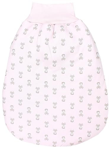 TupTam Baby Unisex Strampelsack mit breitem Bund Wattiert, Farbe: Füchse/Rosa, Größe: 6-12 Monate