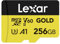 Lexar GOLD Carte Micro SD 256Go, carte mémoire flash microSDXC UHS-II, carte microSD V60, U3, A1, C10, lecture jusqu'à 280Mo/s, pour drone/caméra d'action/appareil de jeu UHS-II (LMSGOLD256G-BNNNG)